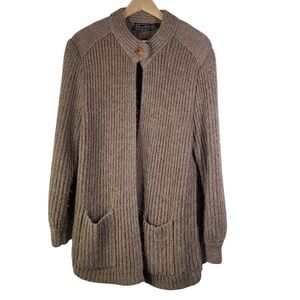 VINTAGE Rochelle California Long Heavy‎ Knit Cardigan XL